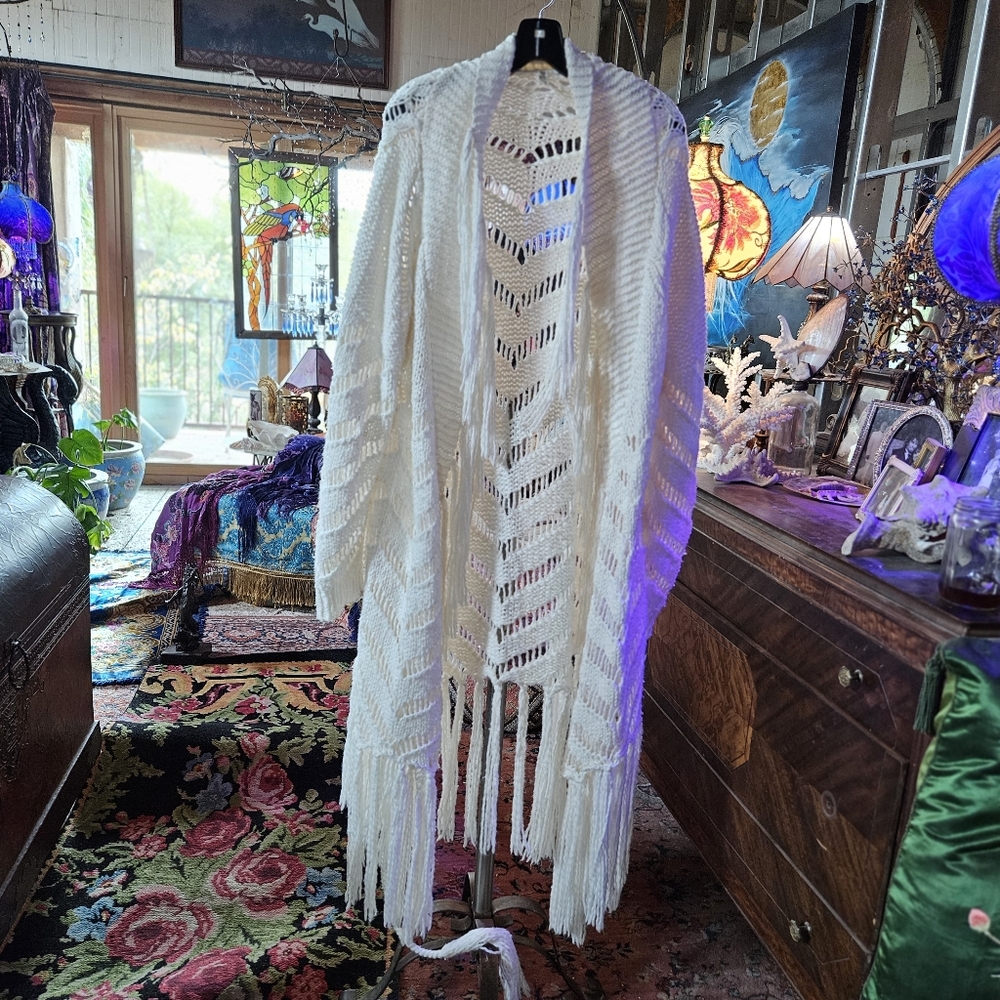 Spell Cotton Crochet Long Coat *
